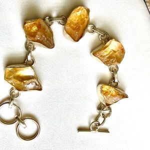 💥💥Real Chunky Raw Citrine gemstones Bracelet ❤️💥❤️